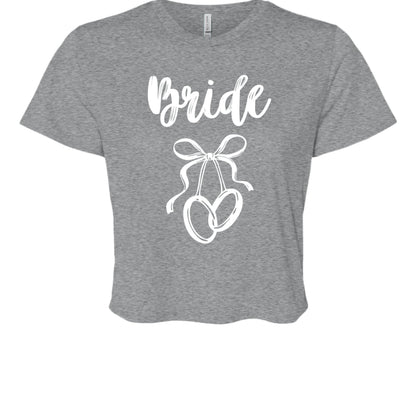 Customizable: Bride Interlocking Rings Cropped Tee