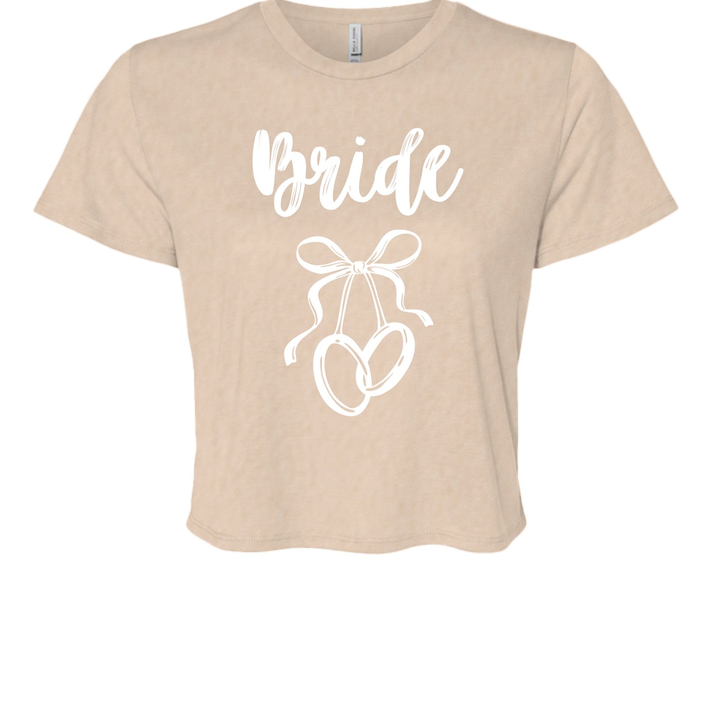 Customizable: Bride Interlocking Rings Cropped Tee