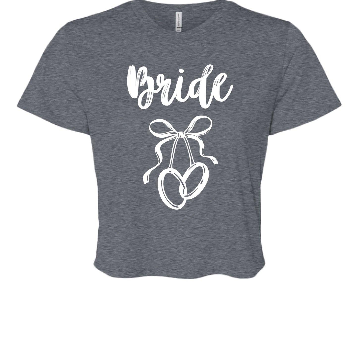 Customizable: Bride Interlocking Rings Cropped Tee