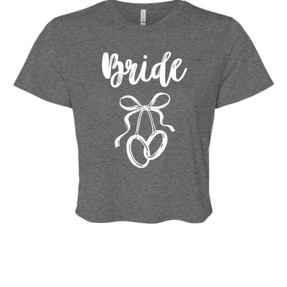 Customizable: Bride Interlocking Rings Cropped Tee