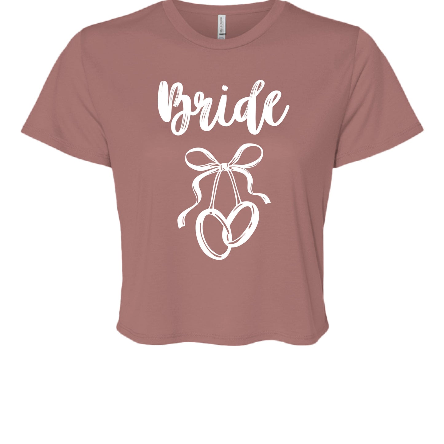 Customizable: Bride Interlocking Rings Cropped Tee