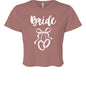 Customizable: Bride Interlocking Rings Cropped Tee