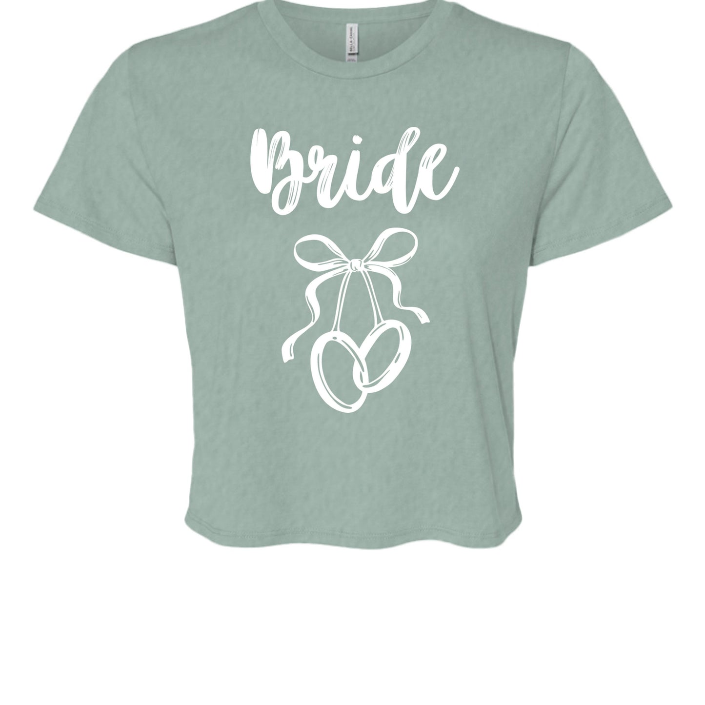 Customizable: Bride Interlocking Rings Cropped Tee