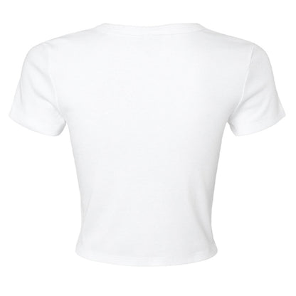 Customizable: Interlocking Rings and Coquette Bow Bride Micro Ribbed Baby Tee