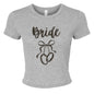 Customizable: Interlocking Rings and Coquette Bow Bride Micro Ribbed Baby Tee