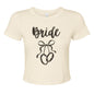 Customizable: Interlocking Rings and Coquette Bow Bride Micro Ribbed Baby Tee