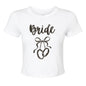 Customizable: Interlocking Rings and Coquette Bow Bride Micro Ribbed Baby Tee