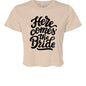 Customizable: Here Comes the Bride Crop T-Shirt