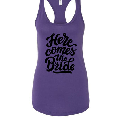 Customizable: Here Comes The Bride Racerback Tank
