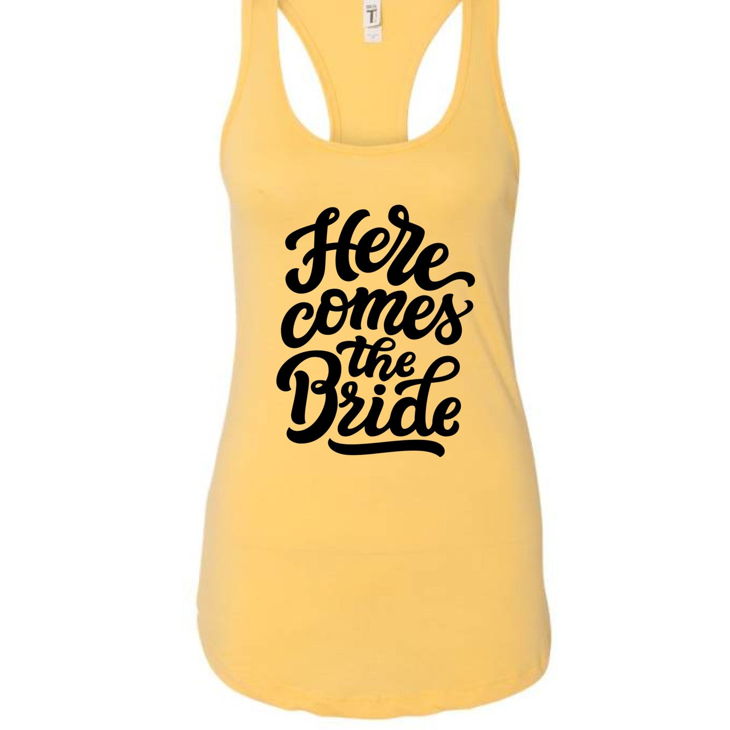 Customizable: Here Comes The Bride Racerback Tank