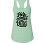 Customizable: Here Comes The Bride Racerback Tank