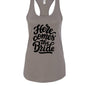 Customizable: Here Comes The Bride Racerback Tank