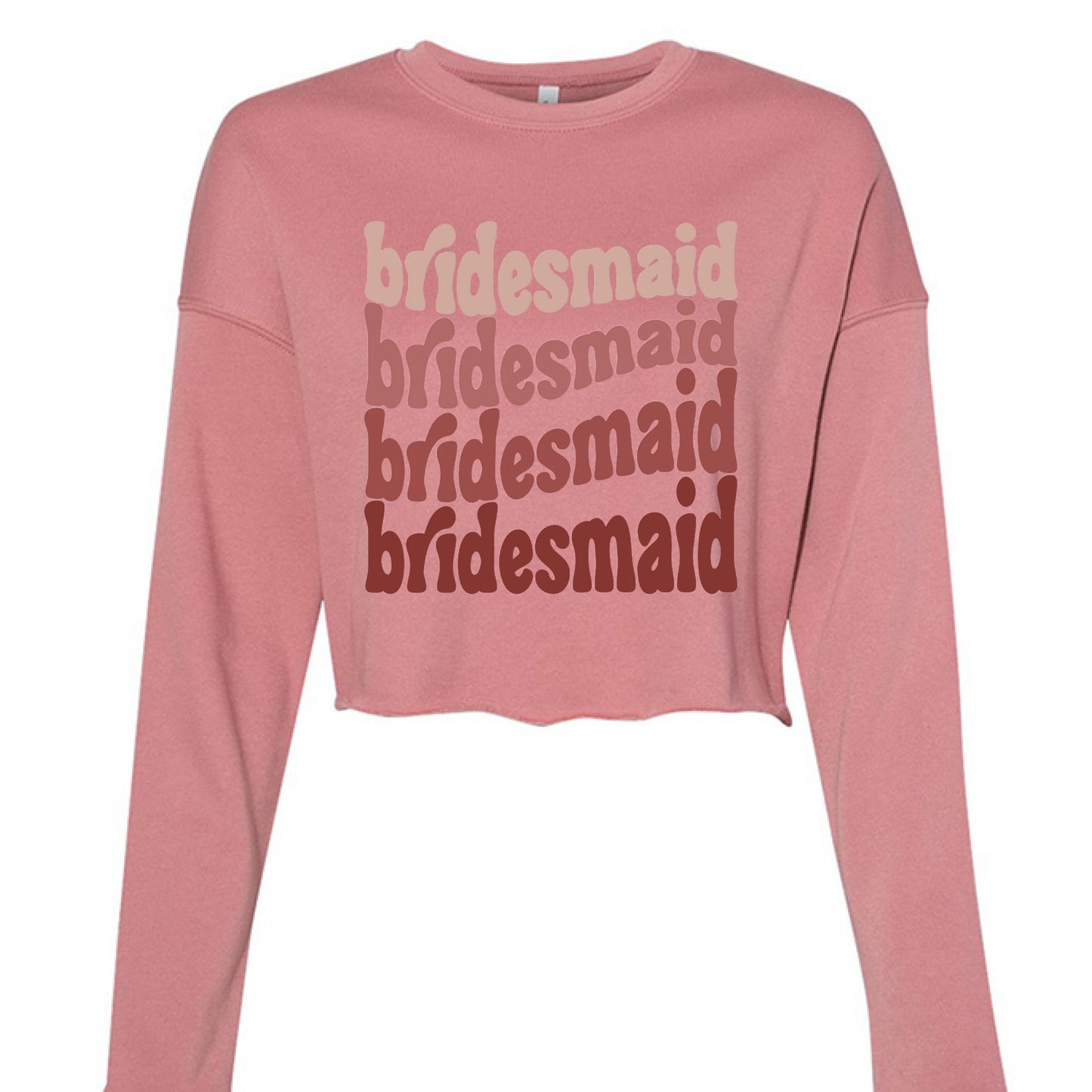 Customizable: Groovy Bridesmaid Cropped Crewneck