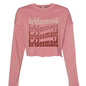 Customizable: Groovy Bridesmaid Cropped Crewneck