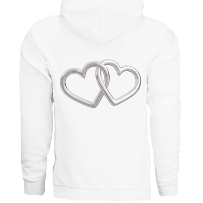 Customizable: Silver Interlocking Heart Hoodie
