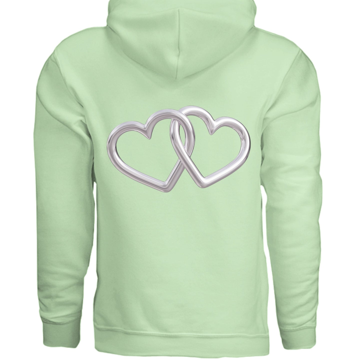 Customizable: Silver Interlocking Heart Hoodie