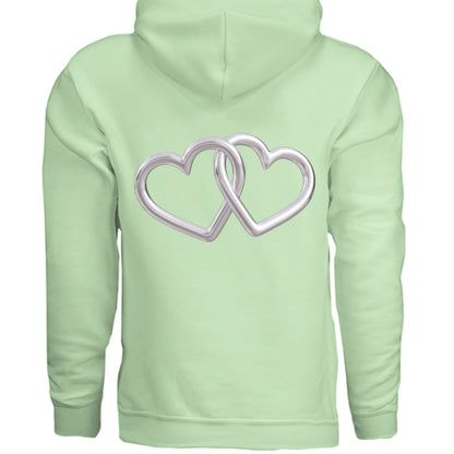 Customizable: Silver Interlocking Heart Hoodie