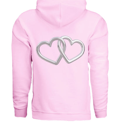 Customizable: Silver Interlocking Heart Hoodie