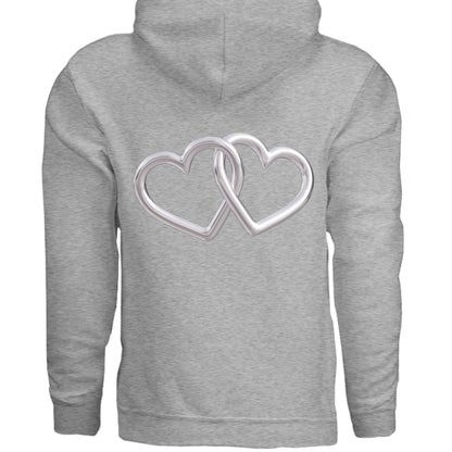 Customizable: Silver Interlocking Heart Hoodie