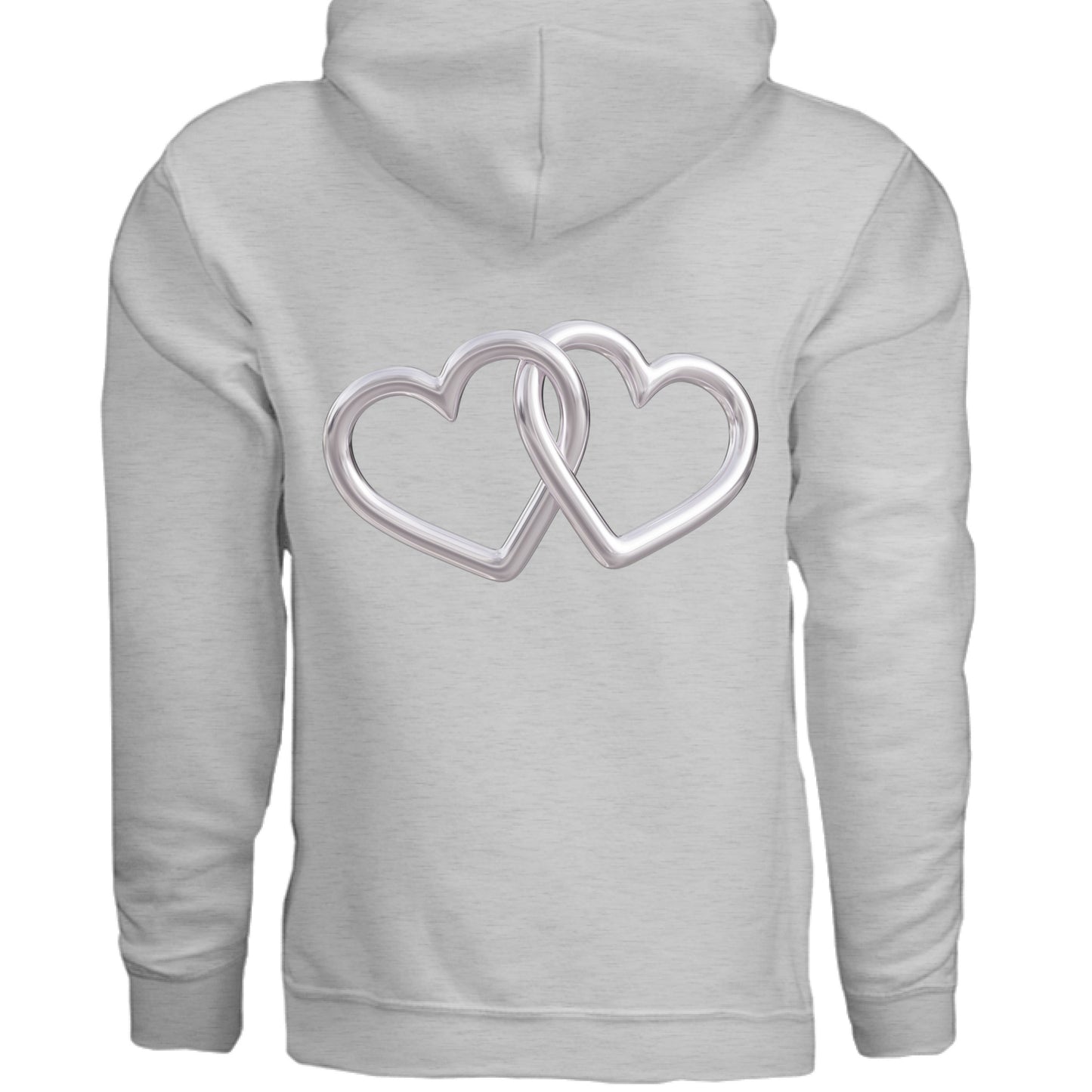 Customizable: Silver Interlocking Heart Hoodie