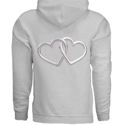 Customizable: Silver Interlocking Heart Hoodie