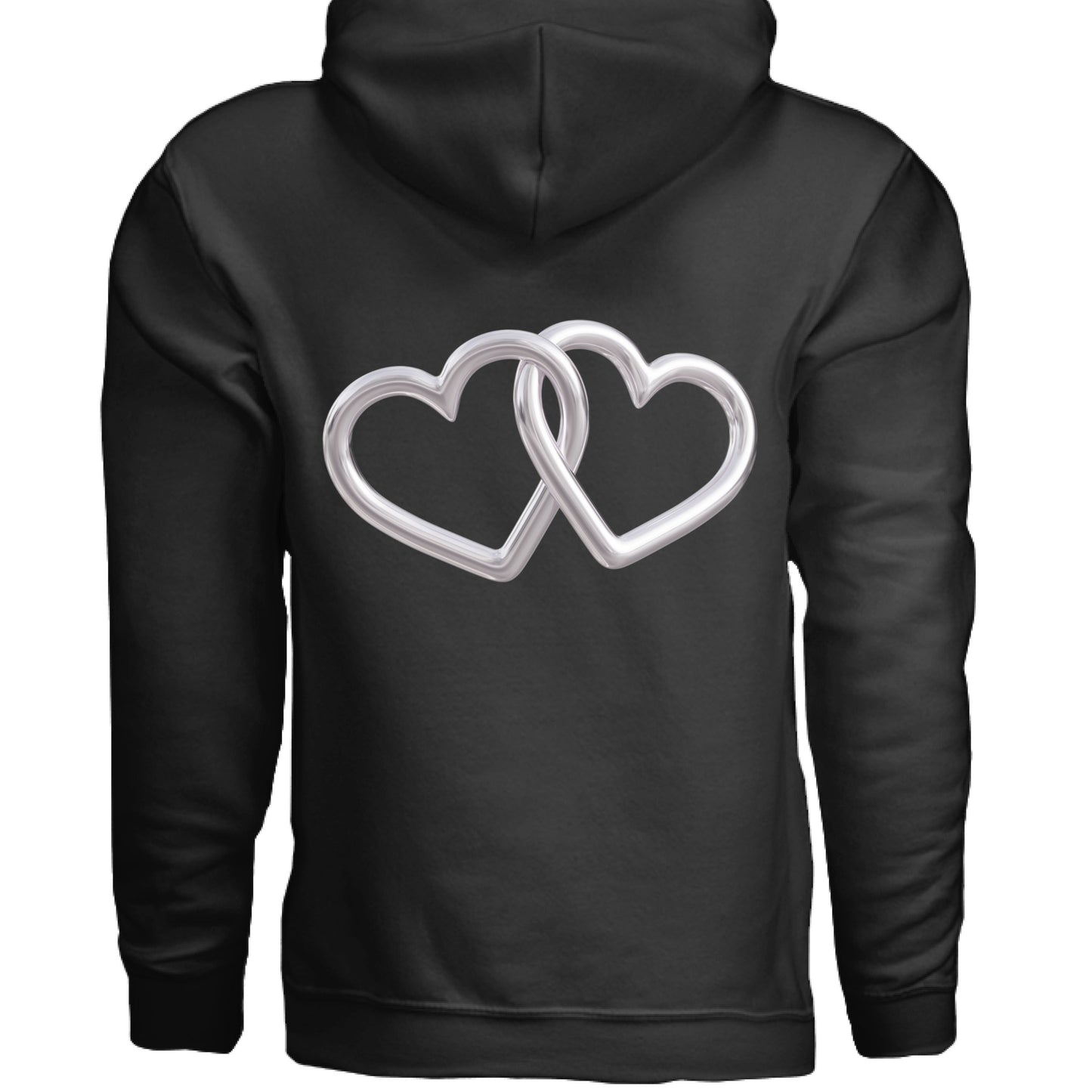 Customizable: Silver Interlocking Heart Hoodie