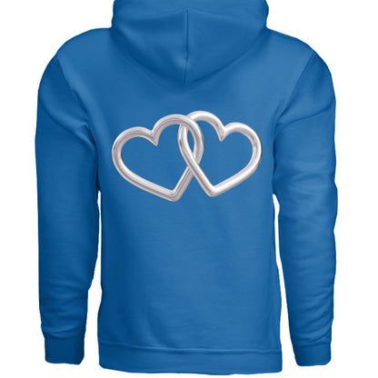 Customizable: Silver Interlocking Heart Hoodie