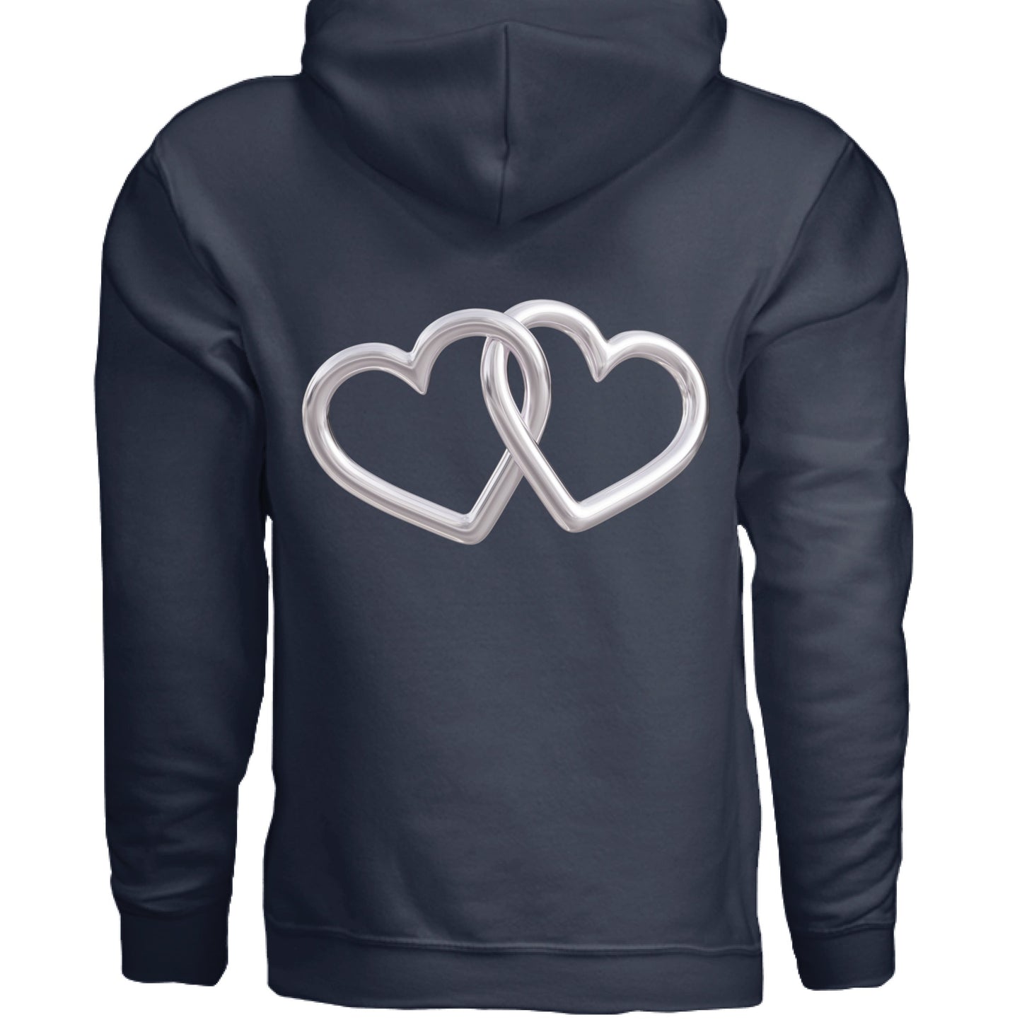 Customizable: Silver Interlocking Heart Hoodie
