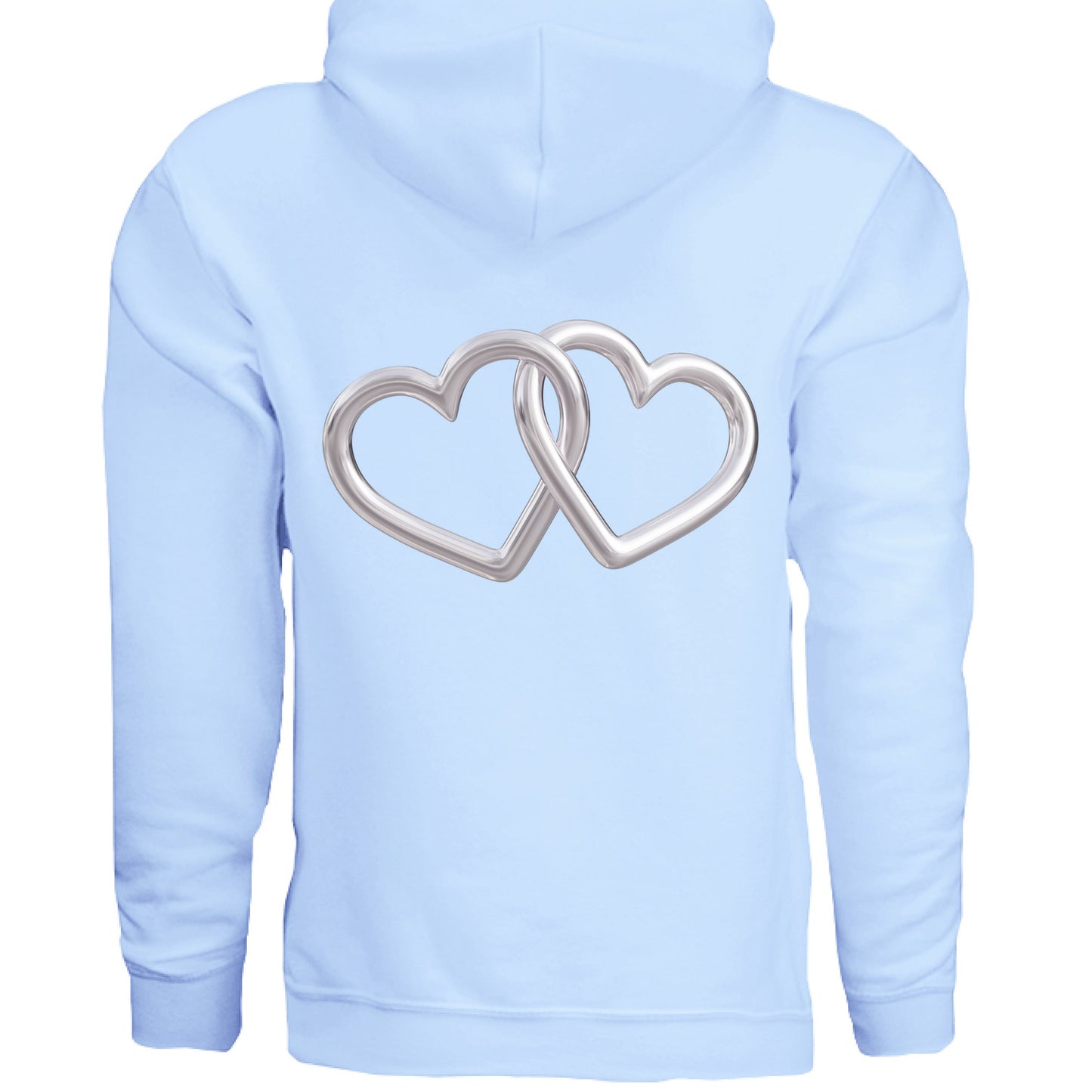 Customizable: Silver Interlocking Heart Hoodie