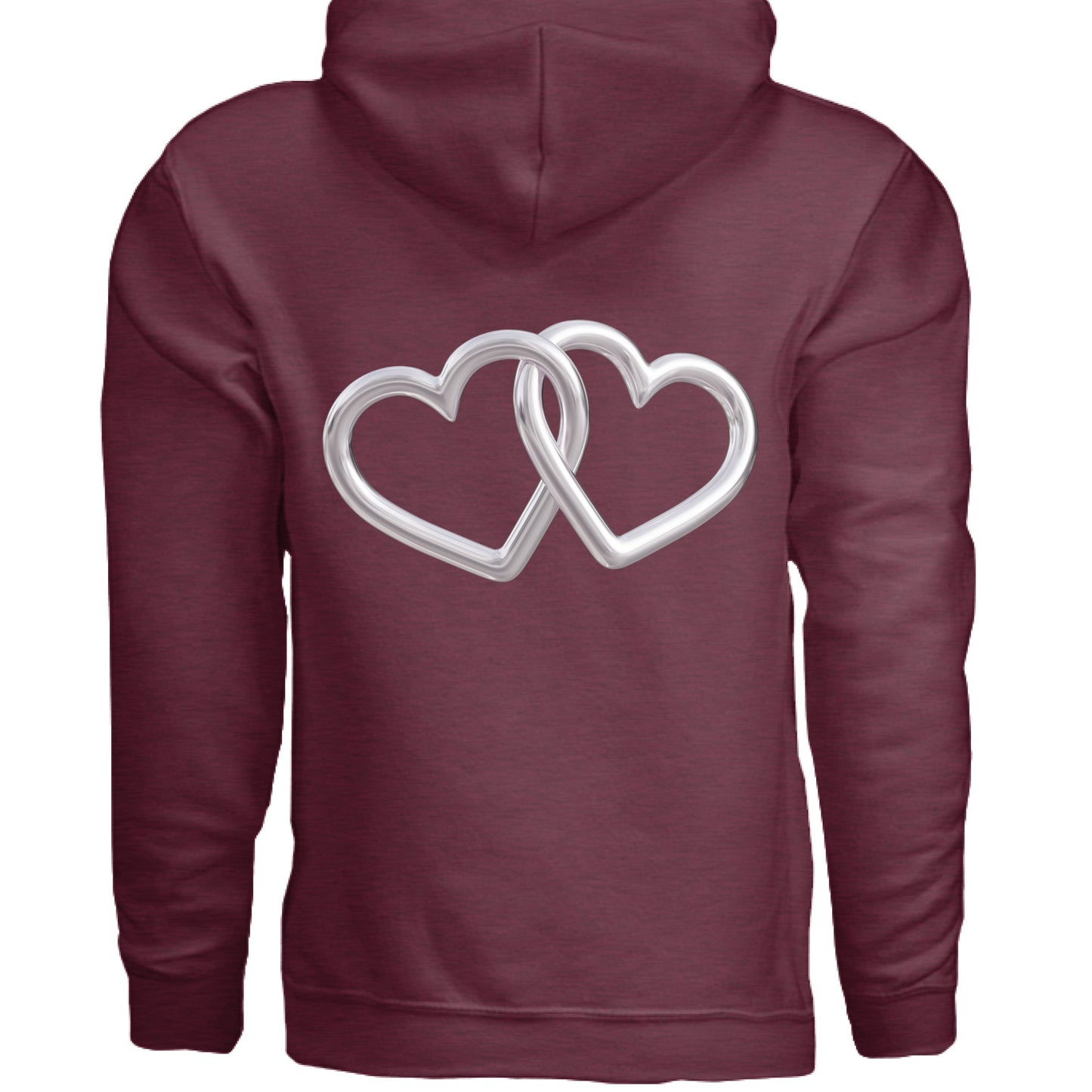 Customizable: Silver Interlocking Heart Hoodie