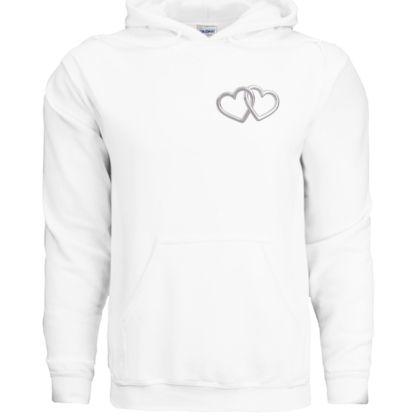 Customizable: Silver Interlocking Heart Hoodie
