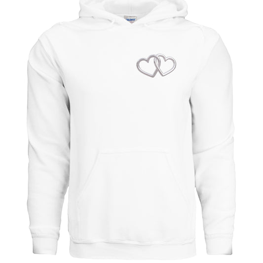 Customizable: Silver Interlocking Heart Hoodie