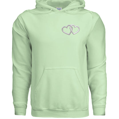 Customizable: Silver Interlocking Heart Hoodie