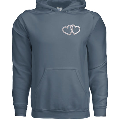 Customizable: Silver Interlocking Heart Hoodie