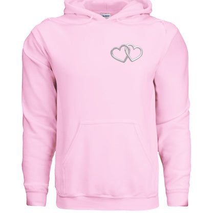 Customizable: Silver Interlocking Heart Hoodie
