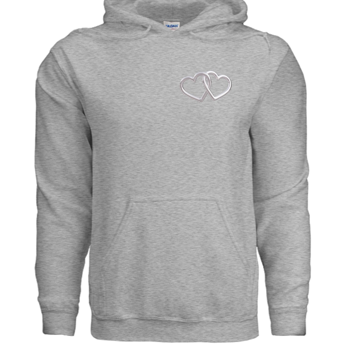 Customizable: Silver Interlocking Heart Hoodie