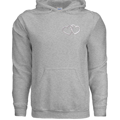 Customizable: Silver Interlocking Heart Hoodie