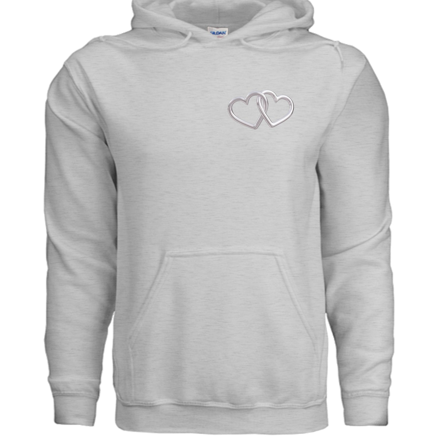 Customizable: Silver Interlocking Heart Hoodie