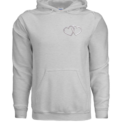 Customizable: Silver Interlocking Heart Hoodie