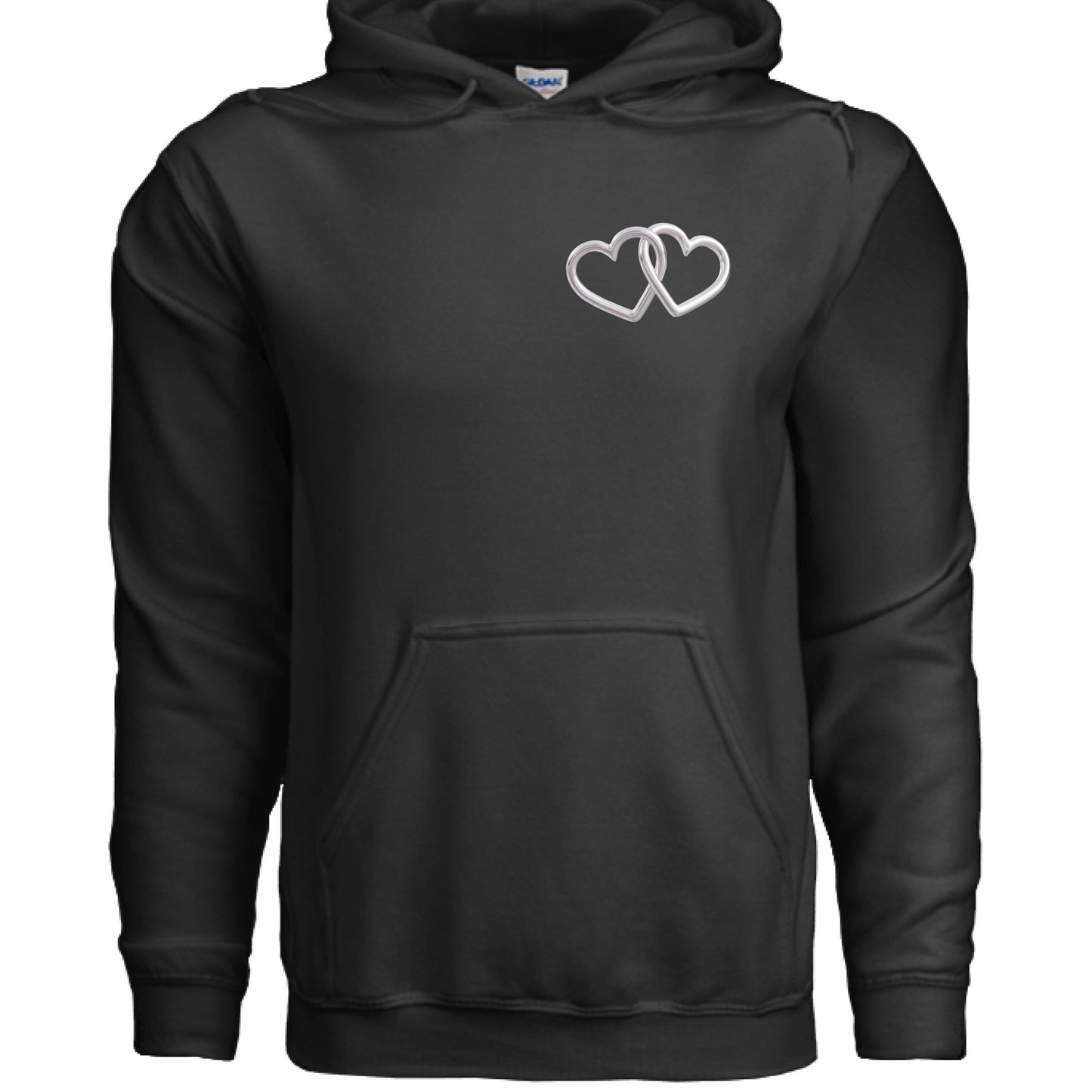 Customizable: Silver Interlocking Heart Hoodie