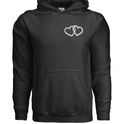 Customizable: Silver Interlocking Heart Hoodie