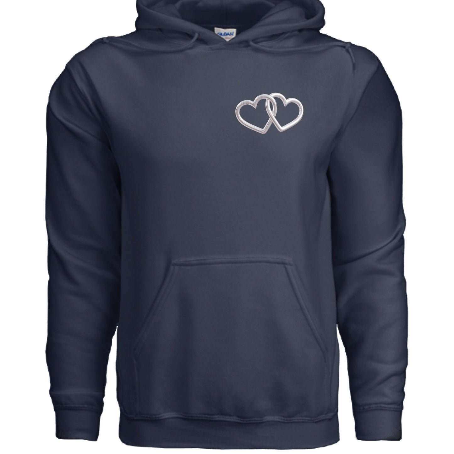 Customizable: Silver Interlocking Heart Hoodie