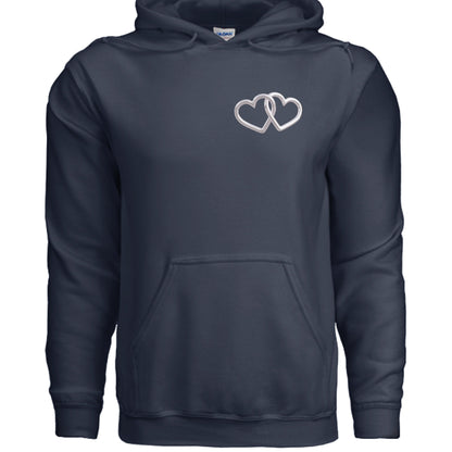 Customizable: Silver Interlocking Heart Hoodie