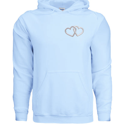 Customizable: Silver Interlocking Heart Hoodie