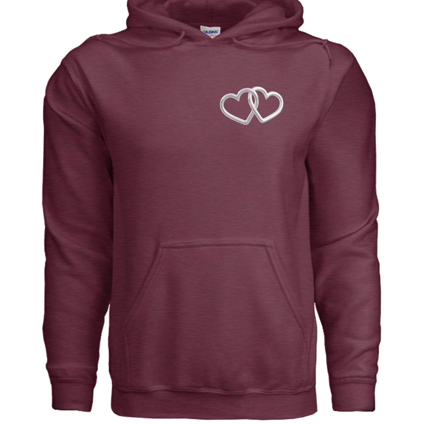 Customizable: Silver Interlocking Heart Hoodie
