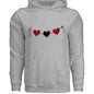 Customizable: Red and Black Hearts Hoodie