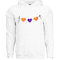 Customizable: Orange and Purple Hearts on a String Hoodie