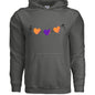 Customizable: Orange and Purple Hearts on a String Hoodie