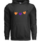Customizable: Orange and Purple Hearts on a String Hoodie