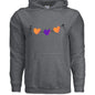 Customizable: Orange and Purple Hearts on a String Hoodie